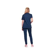 Bluză medicală Cherokee Revolution Mock Wrap pentru femei, mărimea XXS, albastru navy