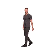 Bluză medicală bărbați Cherokee Revolution cu decolteu în V, mărimea XL, culoare pewter