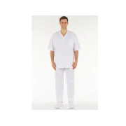 Haină medicală unisex din bumbac 100%, albă, mărimea XS