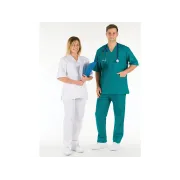 Haină medicală din bumbac 100% albă, unisex, mărimea M