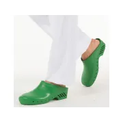 Saboți profesionali GIMA fără perforații, mărimea 36, culoare verde (pereche)