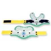 Guler cervical de prim ajutor din două piese pentru gât lat 48–52 cm, galben