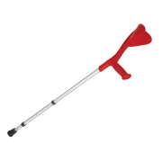 Cârje axilare Evolution cu mâner ergonomic, roșu/gri (pereche)