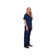 Bluză medicală Cherokee Originals cu decolteu în V pentru femei, mărimea L, bleumarin