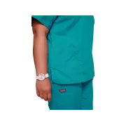 Bluză medicală damă Cherokee Originals cu decolteu în V, mărimea XL, albastru turcoaz (1 buc)