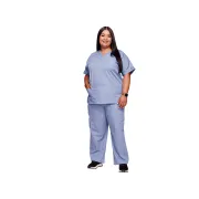Bluză medicală damă Cherokee Originals cu decolteu în V, mărimea XS, albastru deschis (1 buc)