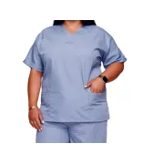 Bluză medicală Cherokee Originals cu decolteu în V pentru femei, mărimea XL, culoare ciel