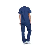 Bluză medicală unisex Cherokee Originals cu decolteu în V, mărimea M, albastru navy (1 buc)