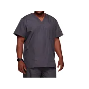 Bluză medicală unisex Cherokee Originals cu decolteu în V, mărimea XXS, culoare pewter (1 buc)