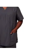 Bluză medicală unisex Cherokee Originals cu decolteu în V, mărimea L, culoare pewter