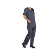 Bluză medicală unisex Cherokee Originals cu decolteu în V, mărimea XXL, culoare pewter