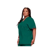 Bluză medicală unisex Cherokee Originals cu decolteu în V, mărimea S, culoare hunter green