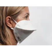Mască chirurgicală reutilizabilă Mycroclean Adult BFE 99,8%, 2 straturi, albă, cu clemă nazală (1 buc)