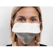 Mască chirurgicală reutilizabilă Mycroclean Adult BFE 99,8%, 2 straturi, albă, cu clemă nazală (1 buc)