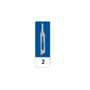 Lame gouge chirurgicale din oțel carbon N 2, sterile (cutie 50 buc)