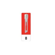 Lame gouge chirurgicale din oțel carbon N 8, sterile (cutie 50 buc)