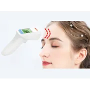 Termometru cu infraroșu fără contact GIMATEMP, 4 moduri de măsurare, alarmă color (1 buc)