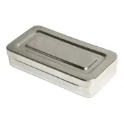 Cutie din oțel inoxidabil autoclavabilă 134°C, 20 × 10 × 4 cm