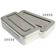 Cutie din oțel inoxidabil autoclavabilă 134°C, 20 × 10 × 5 cm
