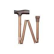 Baston pliabil din aluminiu culoare cafea, reglabil 80–90 cm