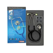 Stetoscop dual Classic cu capsula din oțel inoxidabil, negru (1 buc)
