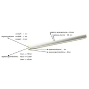 Atele din aluminiu cu căptușeală moale 15 × 495 mm (cutie 12 buc)