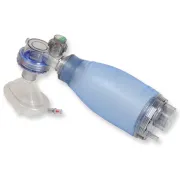 Balon resuscitator din PVC de unică folosință pentru sugari, cu mască N°1 și supapă Pop-off 40 cm H₂O, volum 280 ml