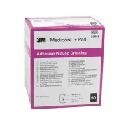 Pansament adeziv steril Medipore 3M + Pad 5 × 7 cm, cu compresă neaderentă (cutie 50 buc)