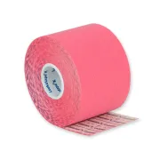 Bandă adezivă elastică pentru taping neuromuscular Leukotape K 5 m × 5 cm, roz