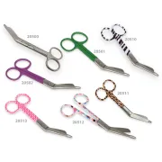 Foarfece pentru bandaje din oțel inoxidabil cu inele mov, 14 cm