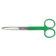 Foarfece drepte din oțel inoxidabil cu inel verde, vârfuri ascuțit/tocit, 14 cm