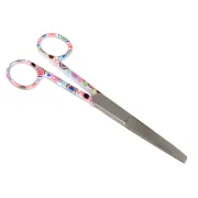 Foarfecă dreaptă din oțel inoxidabil pentru asistente medicale, model Bubbles, vârfuri ascuțit/rotunjit, 14 cm (1 buc)