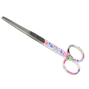 Foarfecă dreaptă din oțel inoxidabil pentru asistente medicale, model Bubbles, vârfuri ascuțit/rotunjit, 14 cm (1 buc)