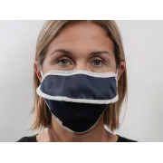 Mască chirurgicală reutilizabilă Mycroclean Adult BFE 99,8% fără agrafă nazală, albastru-alb (1 buc)