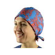 Căciulă chirurgicală din bumbac cu model coral, mărimea M (1 buc)