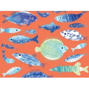 Căciulă chirurgicală din bumbac cu model pești, mărimea M (1 buc)