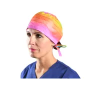 Bonetă chirurgicală din bumbac cu model Curcubeu, mărimea M (1 buc)