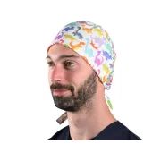 Bonetă chirurgicală din bumbac Funny Cap cu model dinozauri, mărimea M (1 buc)