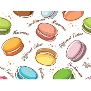 Bonetă chirurgicală din bumbac Funny Cap cu model Macarones, mărimea M (1 buc)