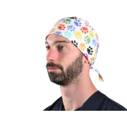 Bonetă chirurgicală din bumbac cu model Footstep, mărimea L (1 buc)
