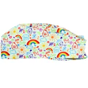Bonetă chirurgicală din bumbac cu model pentru copii Funny Cap, mărimea L (1 buc)