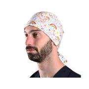 Bonetă chirurgicală din bumbac cu model pentru copii Funny Cap, mărimea L (1 buc)