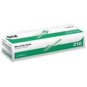 Ac hipodermic de siguranță 21G 0,8 × 38 mm, steril (cutie 100 buc)