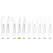 Lame bisturiu GIMA nr. 15 din oțel carbon, sterile (cutie 100 buc)