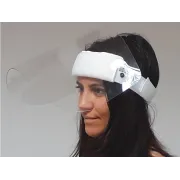 Ecran facial de protecție rabatabil din policarbonat, vizor transparent, clasa II