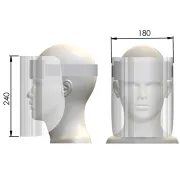 Ecran facial de protecție fix din policarbonat, vizor transparent, clasa II