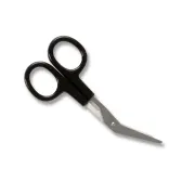 Foarfece pentru bandaje din oțel inoxidabil 12 cm, mâner negru (cutie 10 buc)