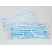 Mască chirurgicală de protecție GISAFE tip IIR, filtrare 98%, 3 straturi, cu bride elastice, albastru deschis (cutie 50 buc)