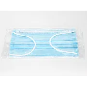 Mască chirurgicală de protecție GISAFE tip IIR, filtrare 98%, 3 straturi, cu bride elastice, albastru deschis (cutie 50 buc)