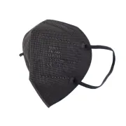 Mască de protecție respiratorie FFP2 fără supapă, neagră, cu elastic pentru urechi (cutie 20 buc)